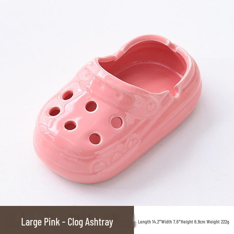 Ceramic Shoe Slipper Ashtray for Home, Office, or Hotel Decor