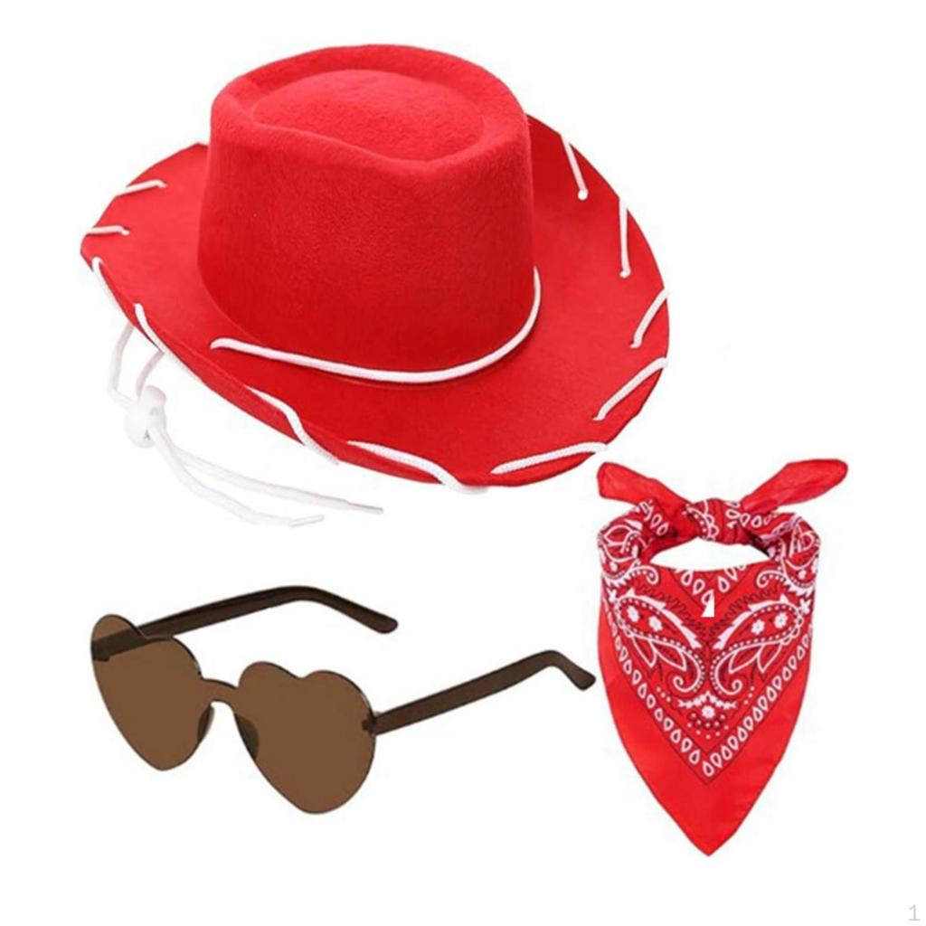 Cowboy Costume Accessories Set Novelty Western for Partygoers, Adults, Halloween, Photo