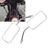 Motorcycle Rearview Mirror   Clear Wide Angle Side Rear View Wing Mirror Kit for 38mm Inner Diameter Bumper