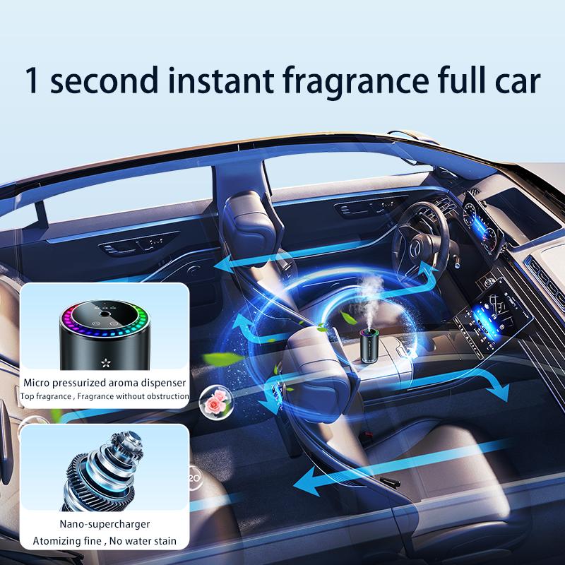 Car Mounted Perfume Aromatherapy Automatic Spray Odor Removal Aluminum Alloy Metal Colorful Atmosphere Light Star Ceiling