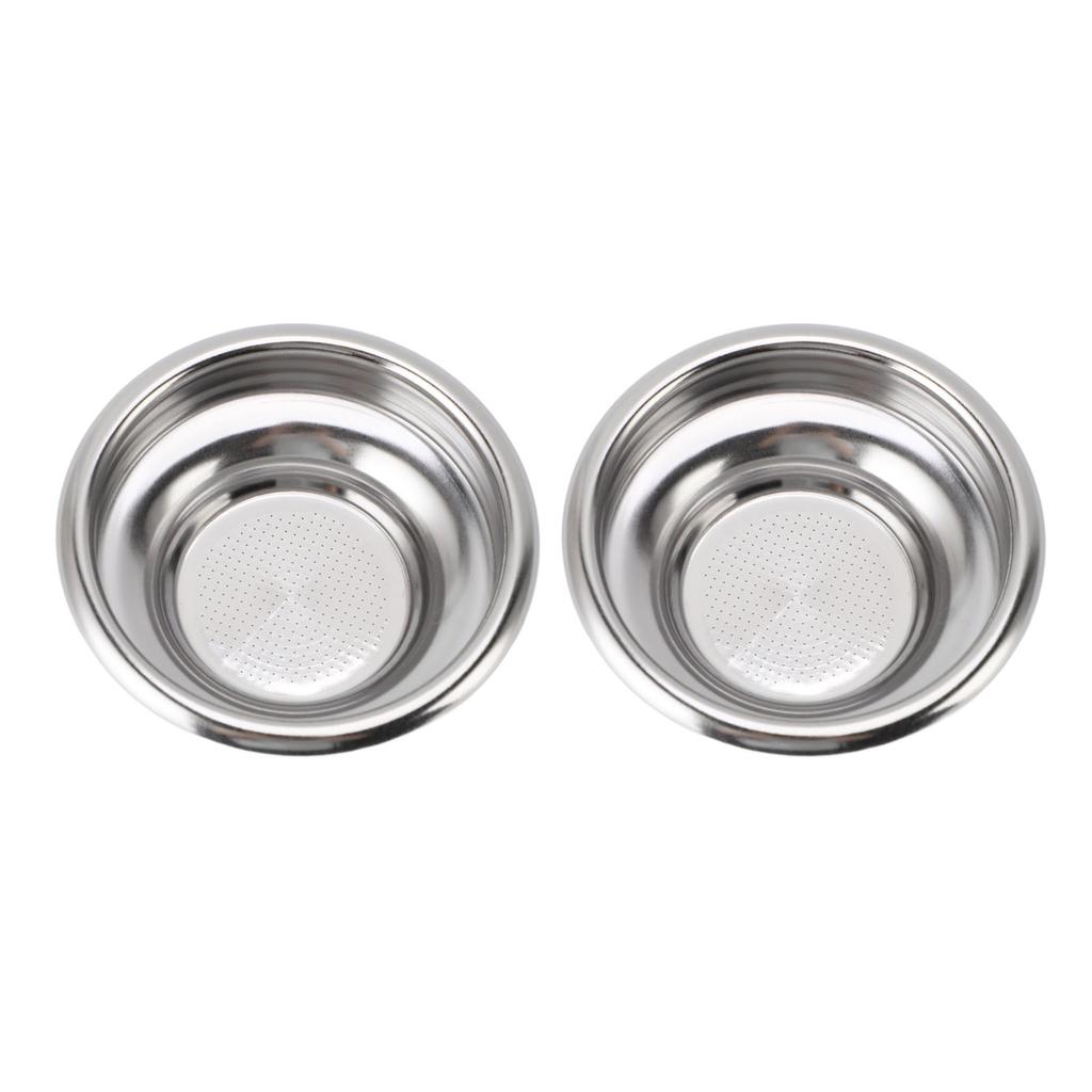 2PCS Portafilter Filter Basket Stainless Steel 1 Cup Coffee Portafilter Basket for 58mm Portafilter
