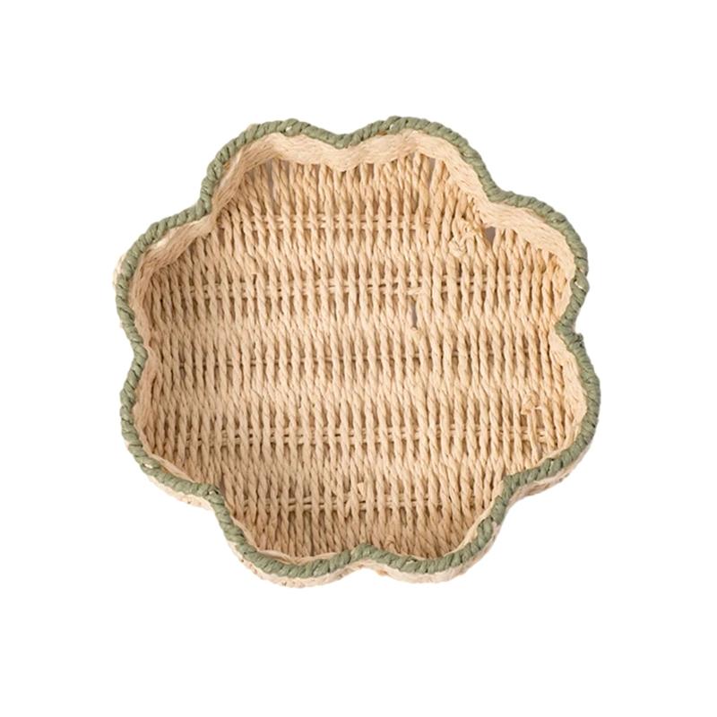 1Pc Snack Tray Vegetables Imitation Vine Household Storage Basket Fruits Weave High-capacity Paper Rope