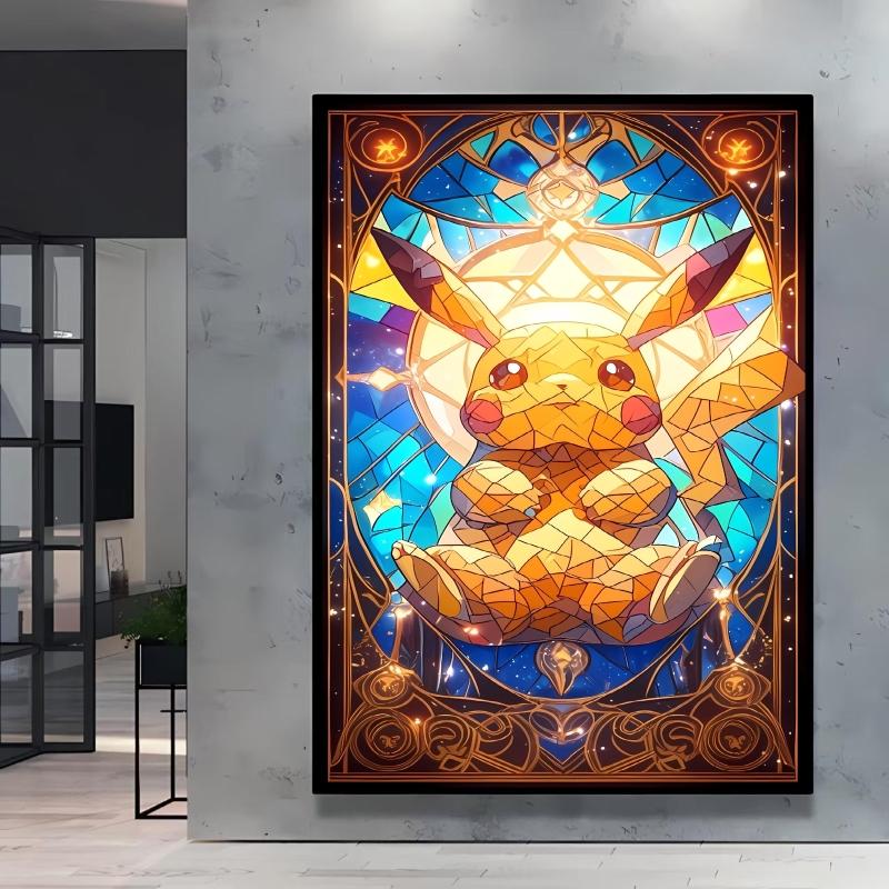 Modern and Stylish Pokemon Mew Decorative Paintings with Bright and Long Lasting Colors Adding A Touch of Brightness To Wall