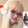 1/2/3pcs Y2K Vintage Small Oval Glasses Girls Style Red Green Frame Glass Eyewear Decorative Outdoor Anti-blue Eyeglasses Gifts