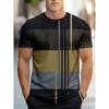 Men'S Fashion Casual Round Neck 3D Print T-Shirt