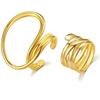 Ftcy S Exaggerated Lines Rings For Women Geometric Vintage Women‘S Unique Lines Massive Ring Set Jewelry Gifts