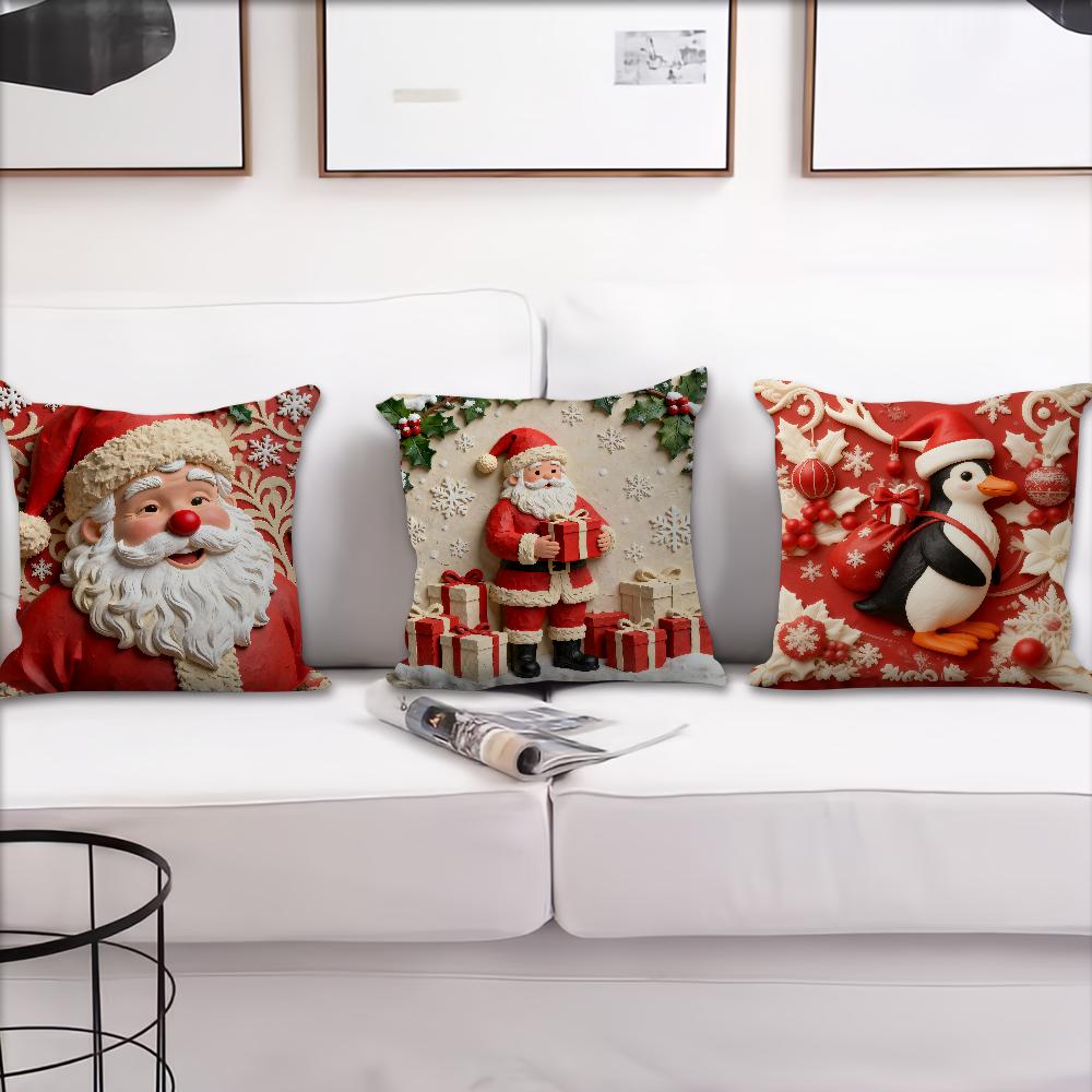 Santa Claus Snowman Cushion Cover Best Home Office Coffee Pillow Sofa Printing Decoration Room Shop Car Nordic Simplicity Hit