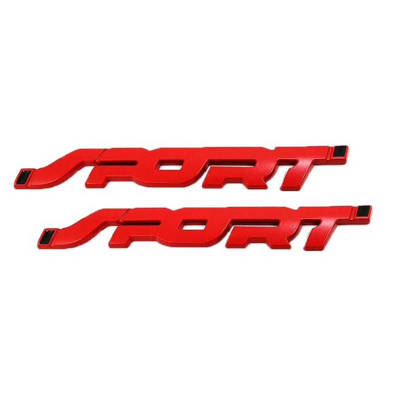 3D nálepka na auto Kov Chrom Černá Auto Kufr Závodní Sport Slovo Písmeno Logo Znak Odznak Obtisk auta Styling Dekor Autopříslušenství