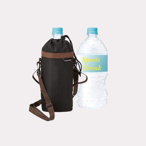 Torne Neo Urethane PET Bottle Holder, Black, Insulates 1.5L-2.0L Bottles, Aluminum Interior, Condensation Resistant, Shoulder Strap Included, P-3576