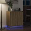 LED Sideboard in Sonoma Oak 71 x 34.5 x 75 cm engineered wood