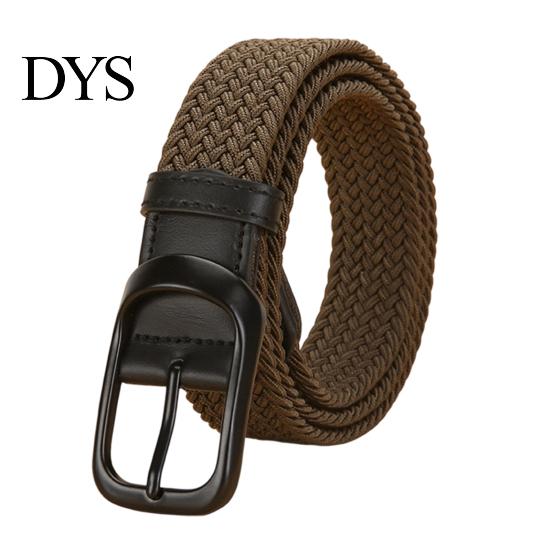 Campus Style Woven Belt Elastic for Women, No Punching Adjustable Waist with Breathable Webbing Retro Metal Pin Buckle, Casual Stretchy Jeans