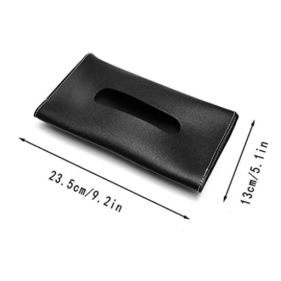 Car Visor Tissue Sun Visor Napkin Rear Seat Tissue Premium Leather Car Tissue Box Holder, Holder, Case, (Pink)