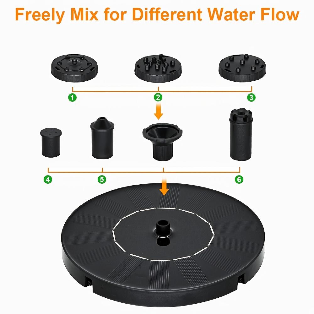 

Автоматический фонтан на солнечной батарее с 6 насадками, для синей птичьей поилки для садов, прудов, аквариумов и для использования на открытом воздухе чёрный