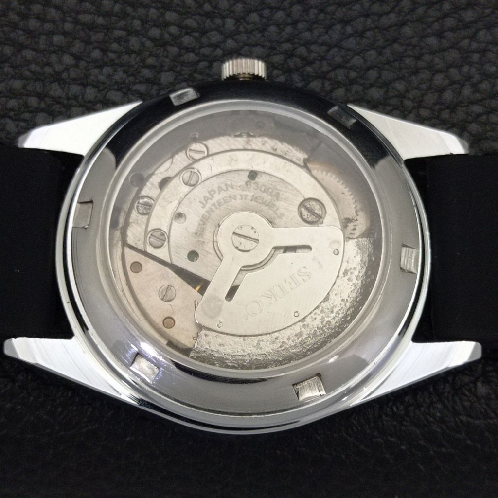 REFURBISHED SEIKO 5 AUTOMATIC 6309A JAPAN MENS VINTAGE BLACK WATCH A701688-5 R206c-a701688