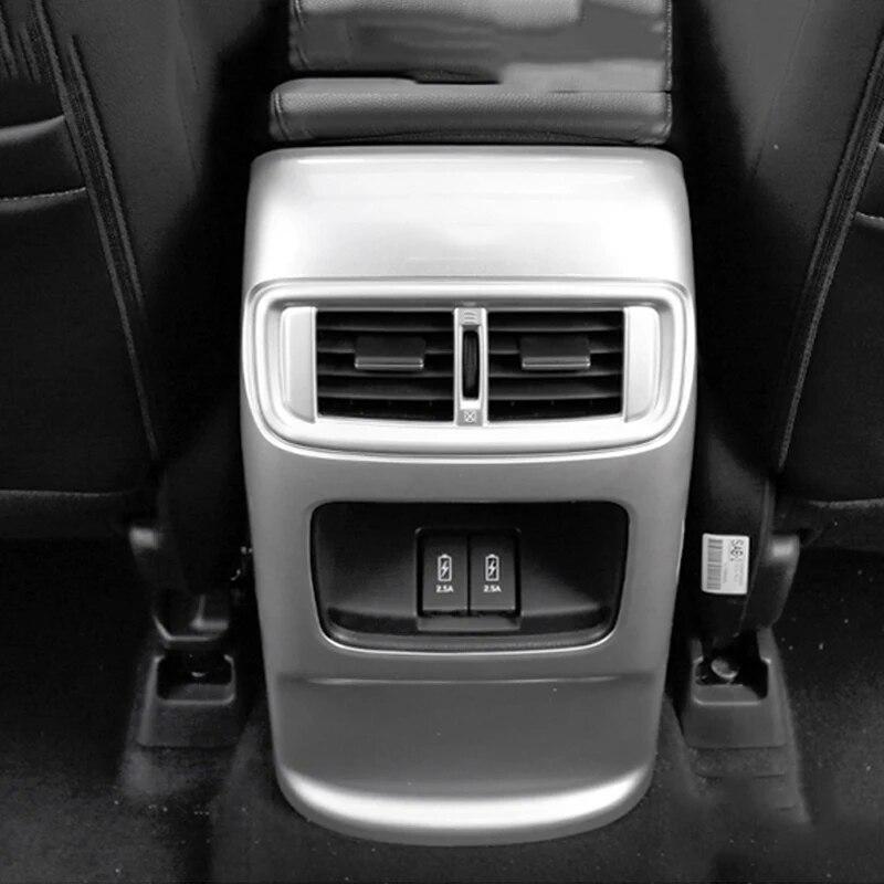 For Honda CRV 2017 2018 2022 ABS Carbon Car Interior Rear Armrest Air Outlet Trim Panel Cover Case Accessories