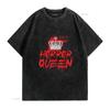 Scary Horror Movie Blood Crown Queen T Shirt vintage Washed Comfortable Top For Everyday Wear Breathable Stylish Slightly