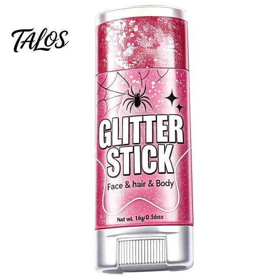 Eye Glitter Stick 16G for Face Hair Body, Waterproof Halloween Portable Makeup Stick, Christmas Sequins Applicator Festival Party