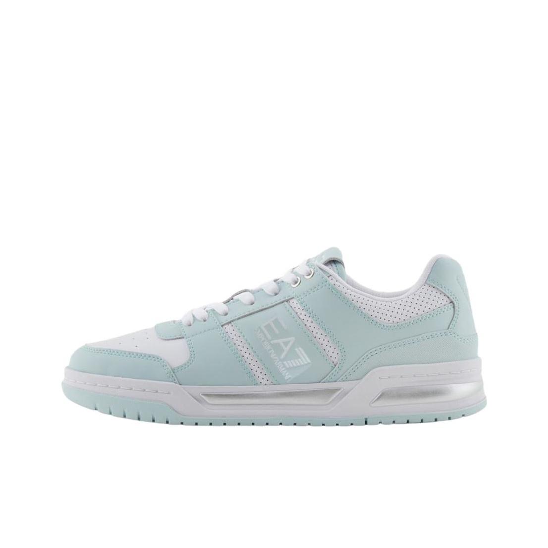 Emporio Armani EA7 Polyester Round Toe Lace-Up Low-Top Sneakers Men sneakers Light-Blue X8X234XK422R942 42