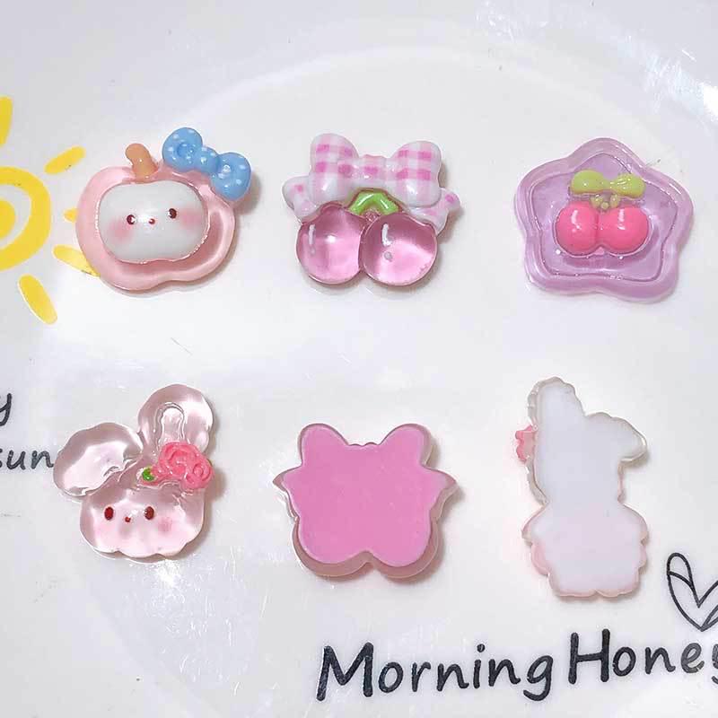 Cherry Blossom Resin Rabbit Hair Clip Accessories