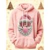 New 3D Printed Flannel Christmas Hooded Pullover - Fashionable, Loose Sweatshirt