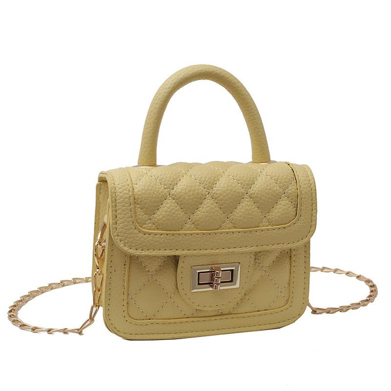 Bag Lingge Pu Material Princess Style Fashionable Bag For Middle School Girls