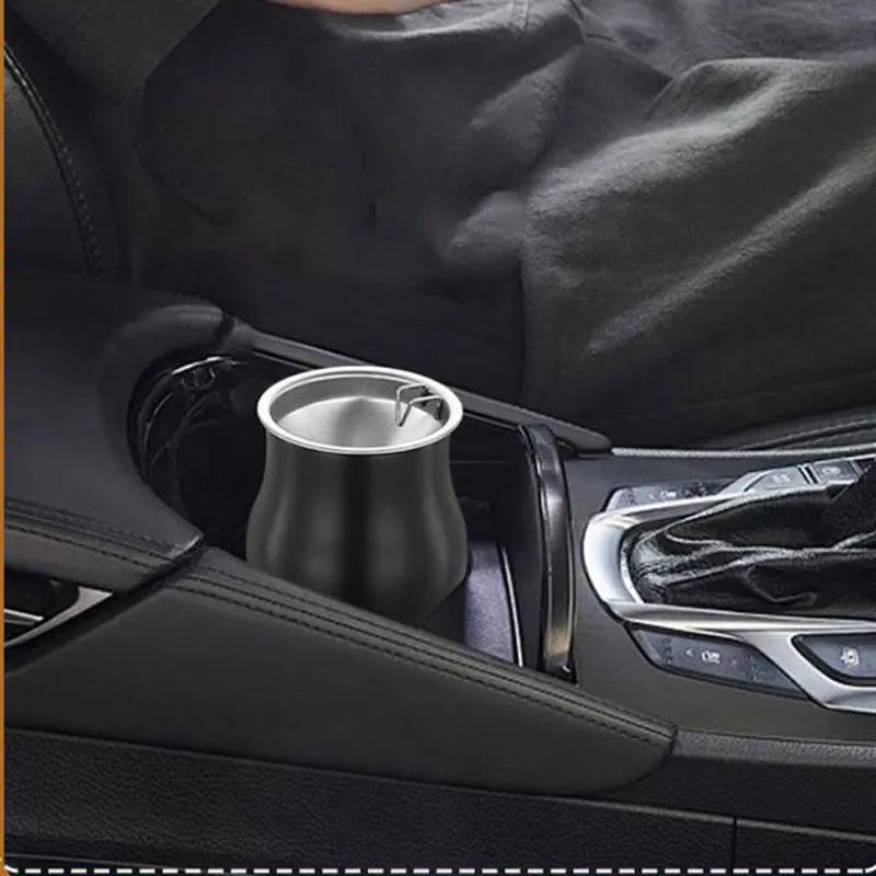 Detachable Metal Stainless Steel Drum Shaped Ashtray Funnel Windproof Car Ashtray Cup Living Room Anti-fly Ash Office Home