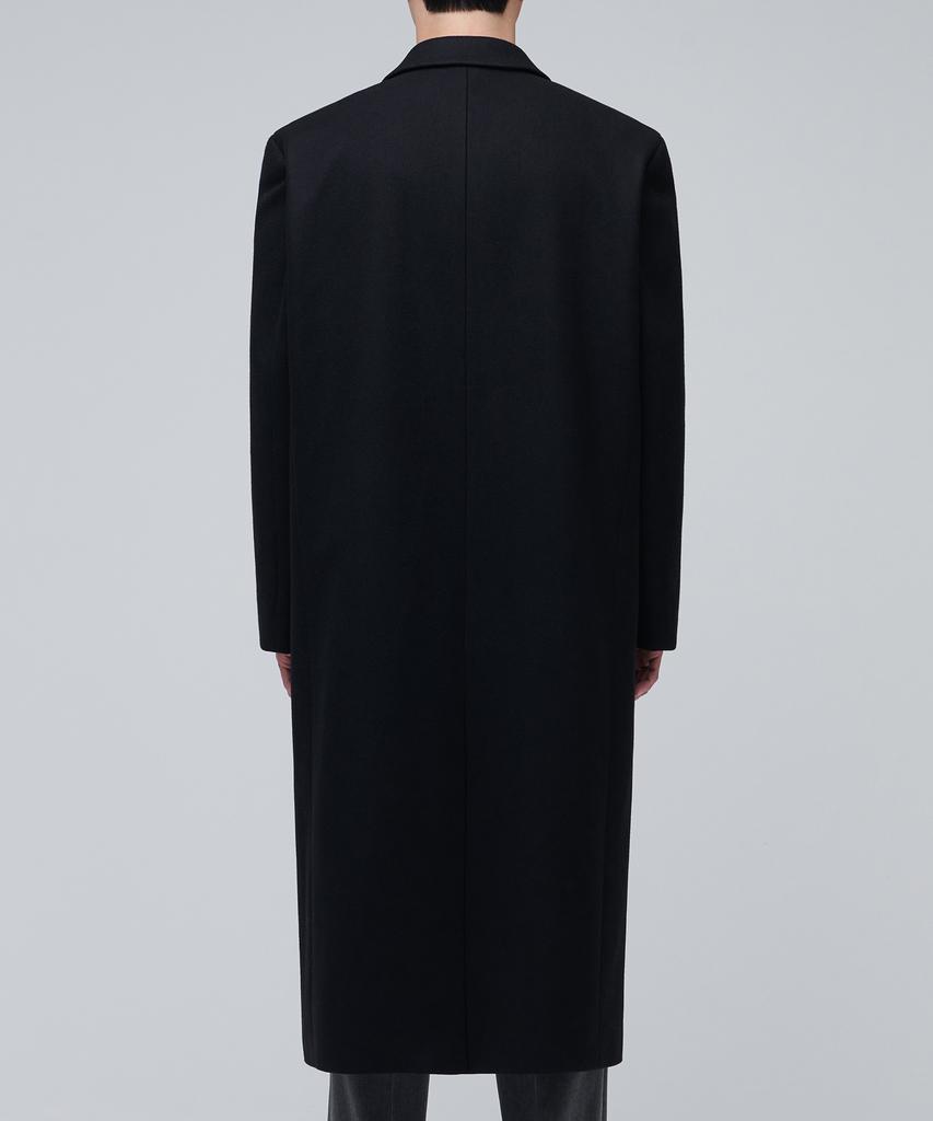 Musinsa Standard Mtr Daddy Shoulder Single Long Coat [Black]