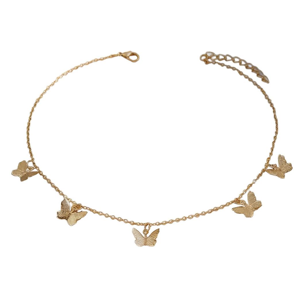 Retro Bohemian Butterfly Pendant Necklace - Romantic Layered Chain Jewelry for Women