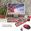 Keyboard Mouse Combo 2.4G Retro Multi Color   Cover Wireless Keyboard and Mouse Set