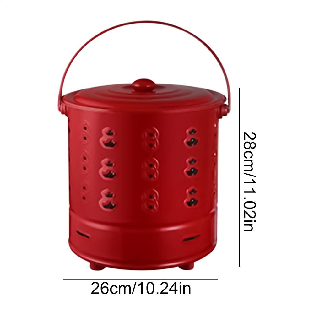 Fire Barrel Stainless Steel Paper Trash Bucket with Lid Heat-Resistant Burner for Backyard Fireplaces Landscapers Campfire