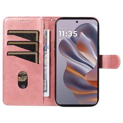 Για Motorola Edge 50 Neo 5G/Moto S50 5G/Thinkphone 25 5G Θήκη Αναδιπλούμενο Πορτοφόλι Δερμάτινη Θήκη Τηλεφώνου με Γραμμές σε Σχήμα Τ