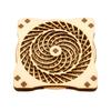 1/4Pcs Wooden Kinetic Coasters Farmhouse Rustic Heat-resistant Coffee Mug Cup