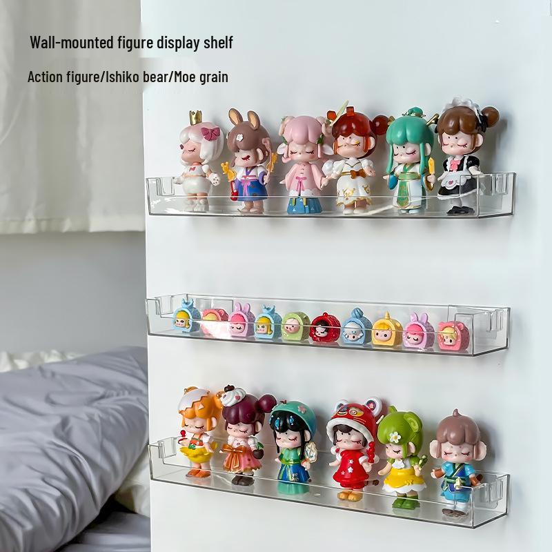 Punch-Free Wall-Mounted Acrylic Display Rack: Blind Box, Pop Mart Figure, Lego Storage
