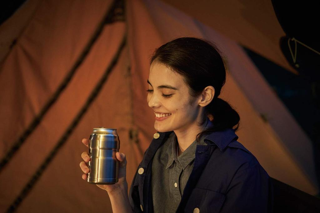 Thermos Outdoor Series Insulated Can Holder for 350ml Stainless S Cans, 2-Way Type, Steel, ROD-002