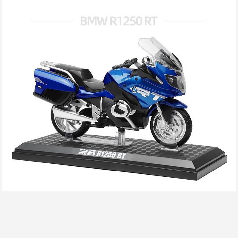 Blue Alloy Simulation Motorcycle Model Toy For Collection Display And