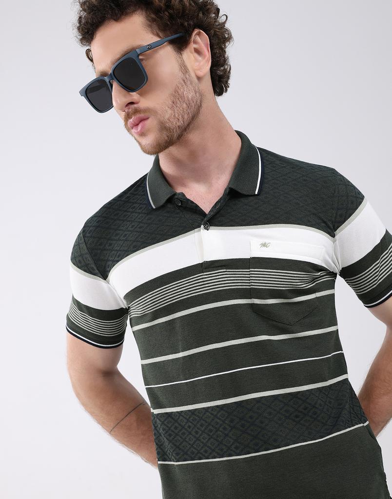 Monte Carlo Men's Collar Neck Half Sleeve T-Shirt