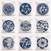 Blue And White Porcelain Texture Patterns Throw Pillow Cover With Short Plush Print Living Room Sofa Decoration Cushion Cover