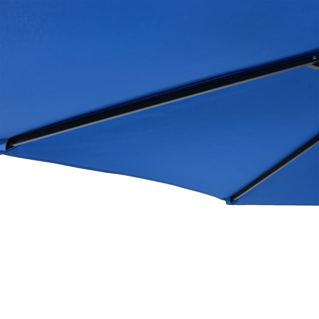 Azur Blue Sun Umbrella with Steel Pole 225 X 225 X 212 Cm