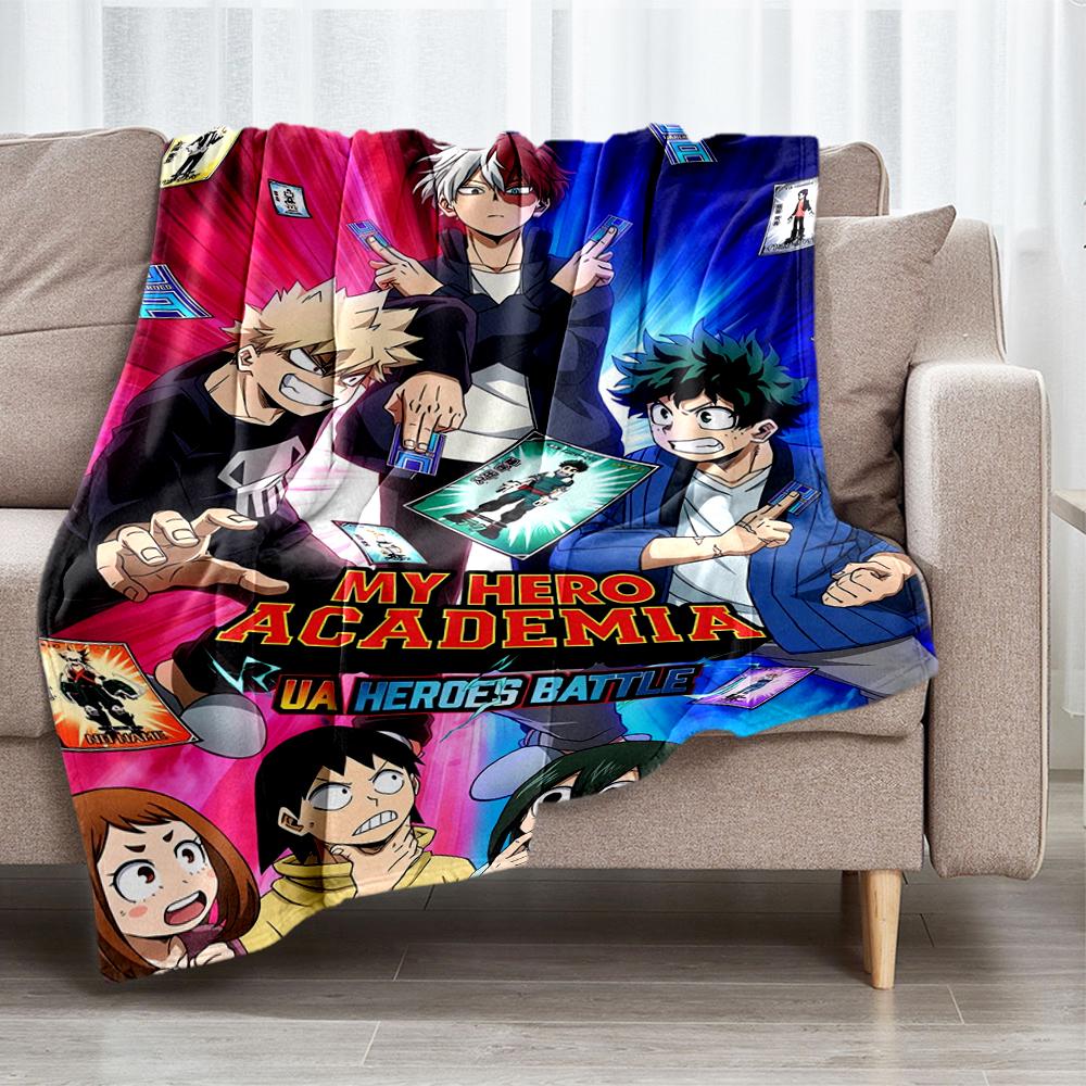 My Hero Academia Theme Printed Blanket - Perfect for Couch, Bed, Travel & Outdoor Use | Machine Washable, Cozy & Durable.