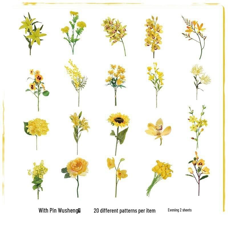 PVC Flower & Plant Stickers for DIY Crafts, Journals, Collages & Kids' Gifts