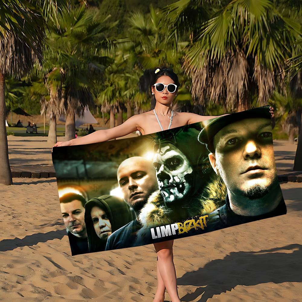 Classic Band L-Limp B-Bizkit Anime Beach Swimming Towel Soft Absorbent Washcloth Children's Gifts for Kids Travel Camping Gym