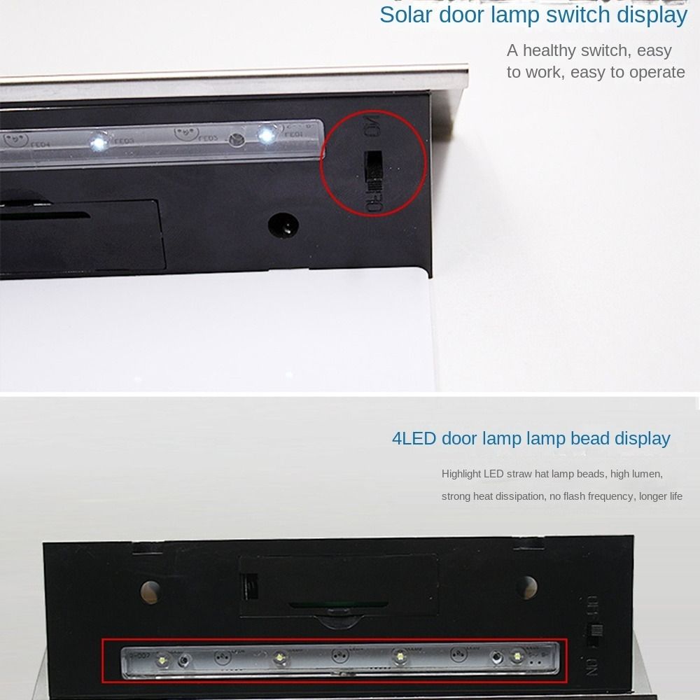 Solar-Powered LED Address Sign Rainproof Home Door Number Lights Solar Lights for Outside Garden