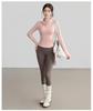 Women's Half-Zip Long Sleeve Stand Collar Yoga and Running Fitness Top