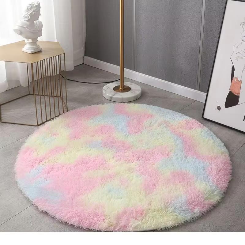 Super Soft Plush Round Rug Mat Fluffy White Carpets For Living Room Home Decor Bedroom Kid Room Decoration Salon Thick Pile Rug