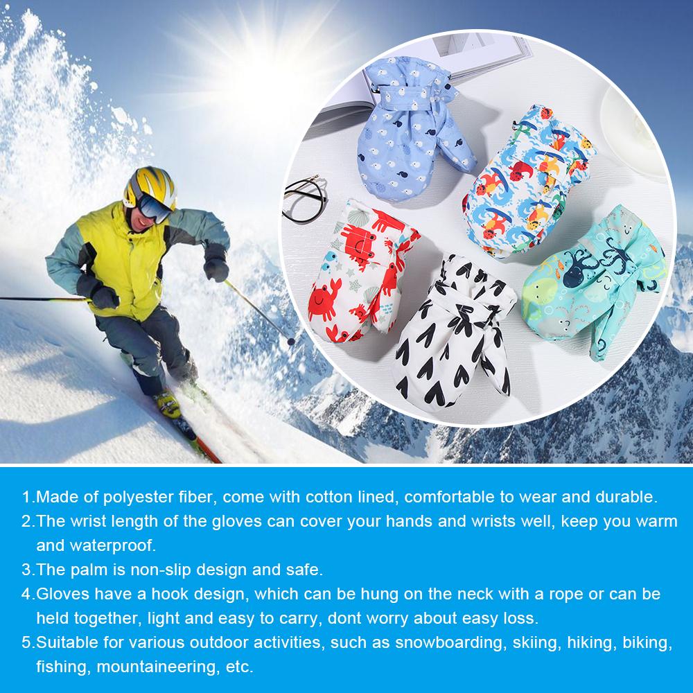 Must Children Kids Children Ski Gloves Windproof Waterproof Long-sleeved Mitten Snow Snowboard