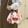 Cute Lolita Shoulder Plush Bag Lace Bow Doll Small Satchel Bag Princess