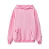 STREETRICH Women's Y2K Floral Letter Embroidered Hooded Pullover Cozy Stylish Long Sleeve Loose Sweatshirts with Kangaroo Pocket