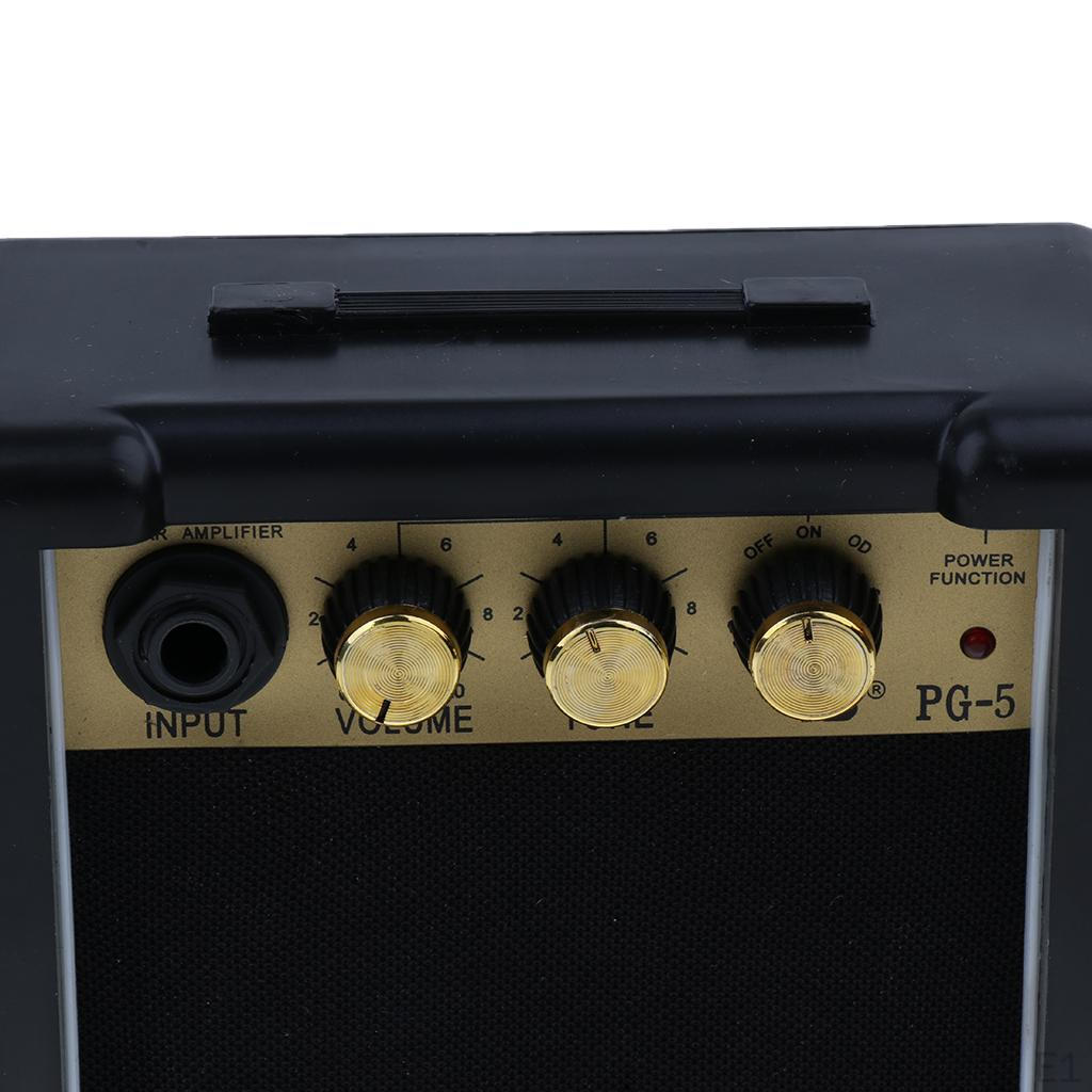 Mini Portable Guitar Amlifier Speaker Parts for Electric Practice 4.72x4.72x2.36inch Black