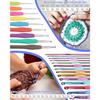 Kit de Ganchillo de 76 Piezas para Principiantes, Primer Kit de Ganchillo para Adultos con Ganchillos, Juego de Hilos para Tejer a Crochet, Instrucciones, Bolso, Accesorios y Suministros de Crochet