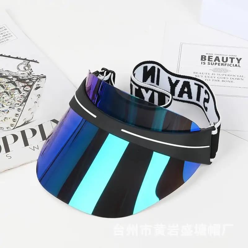 New Fashion Lens Colorful Visors Empty Top Tennies Sprots Hat For Women For Travel Outdoor Uv Sun Hats For Men Beach Hats Panama